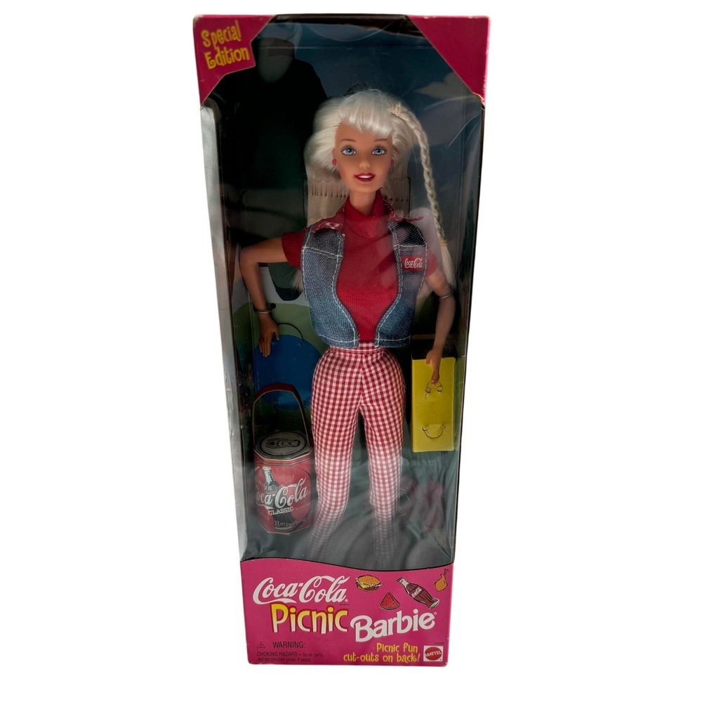 Vintage 1997 Coca-Cola Picnic Barbie Special Edition Mattel Doll 19626 NIB